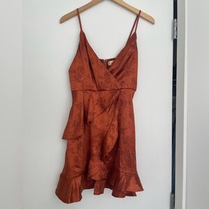 Altar'd State Autumn Copper / Orange Dress